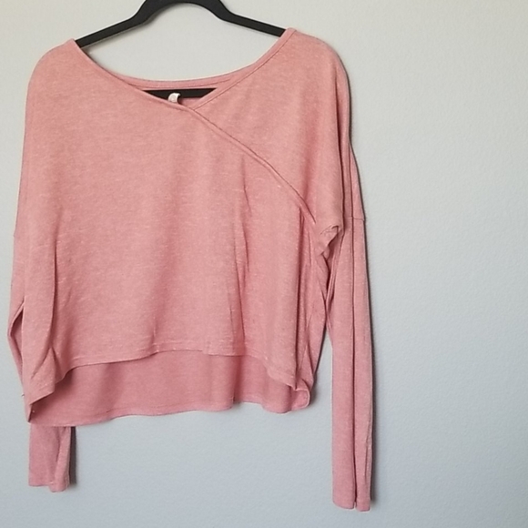 Roxy your time pink casual skater crop sweater long sleeve medium - Picture 5 of 8